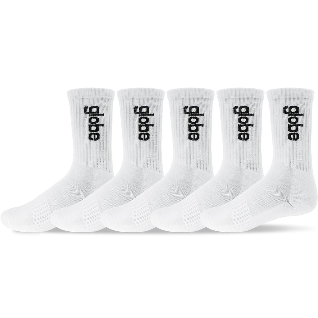 O.G VERT LOGO HI SOCK 5 PACK -GlobeGB72639006-WHITE-7-11M