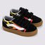 Old School V Kids Flame Black/Gum - VansVN0009RCB9M - BLK - Flame Black/Gum - 10