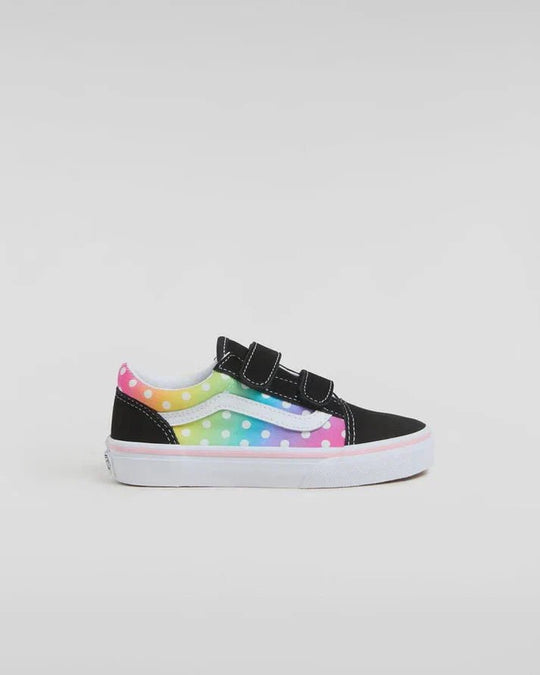 Old Skool V Kids Glow Rainbow Black/ Multi