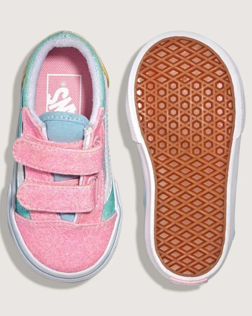 Old Skool V Toddler Pastel Glitter Multi Coloured - VansVN000CS6ZQP-MUL-Multi Coloured-5