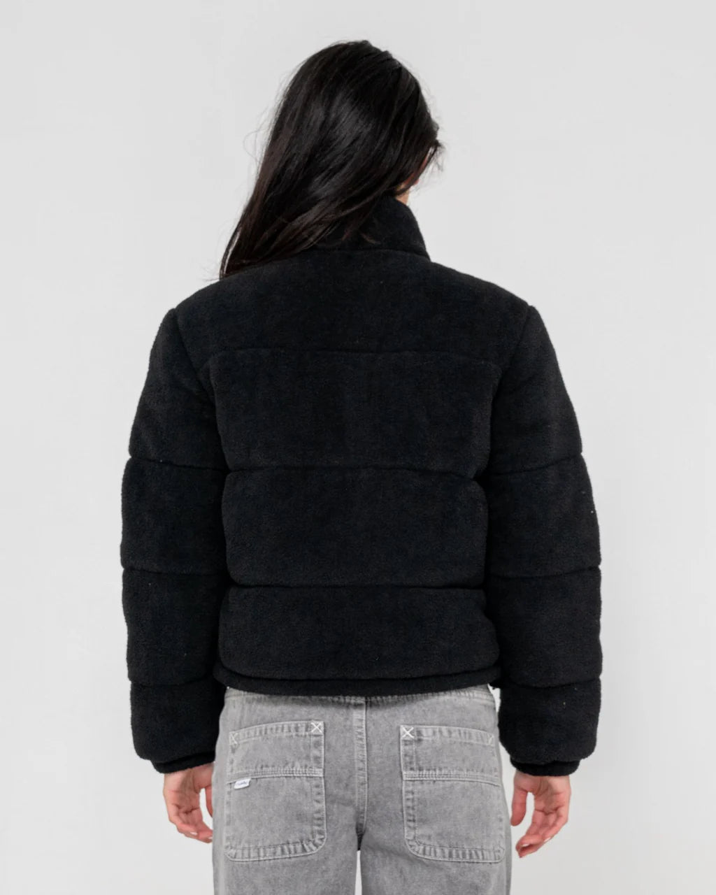 ON AND ON POLAR FLEECE PUFFER JACKET - RustyJKL0508-BLACK-06
