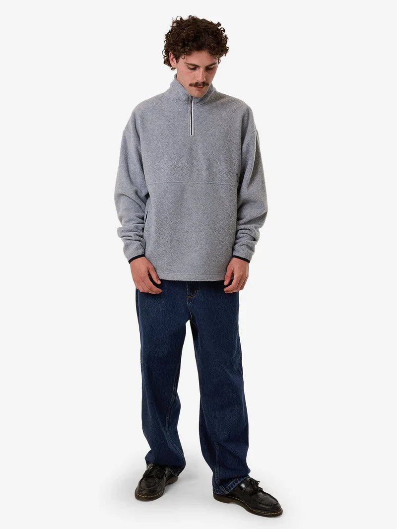 On The Range Quater Zip Polar Fleece - ThrillsTA25 - 241A - White Marle - L