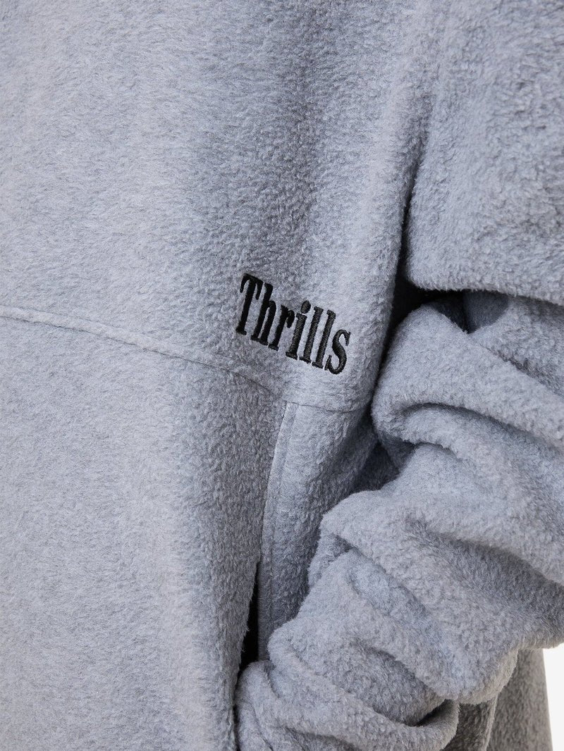 On The Range Quater Zip Polar Fleece - ThrillsTA25 - 241A - White Marle - L
