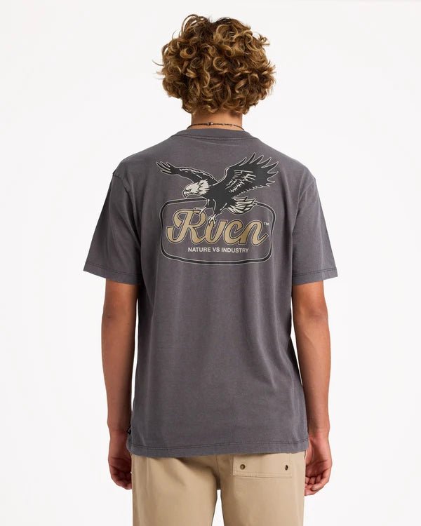 ON WINGS SS TEE -RVCAUVYZT01010-PIRATE BLACK-S