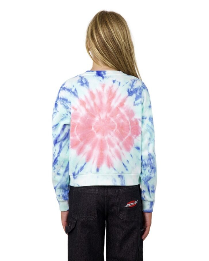 Opus Dot Front Tie Dye, Spliced Crew Neck Sweater - Santa Cruzsg124 - cr03 - bw - Multi Tie Dye - 10