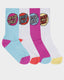OTHER DOT CREW SOCK 4 PACK - Santa CruzSG225 - SO03 - AQUA - PINK - WHITE