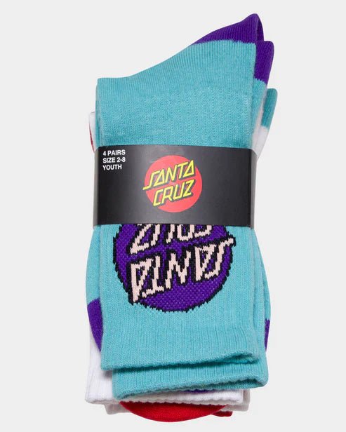Other Dot Crew Sock 4pk - Santa CruzSG125 - SO03 - Rose - WHT - Turquoise - OSFM