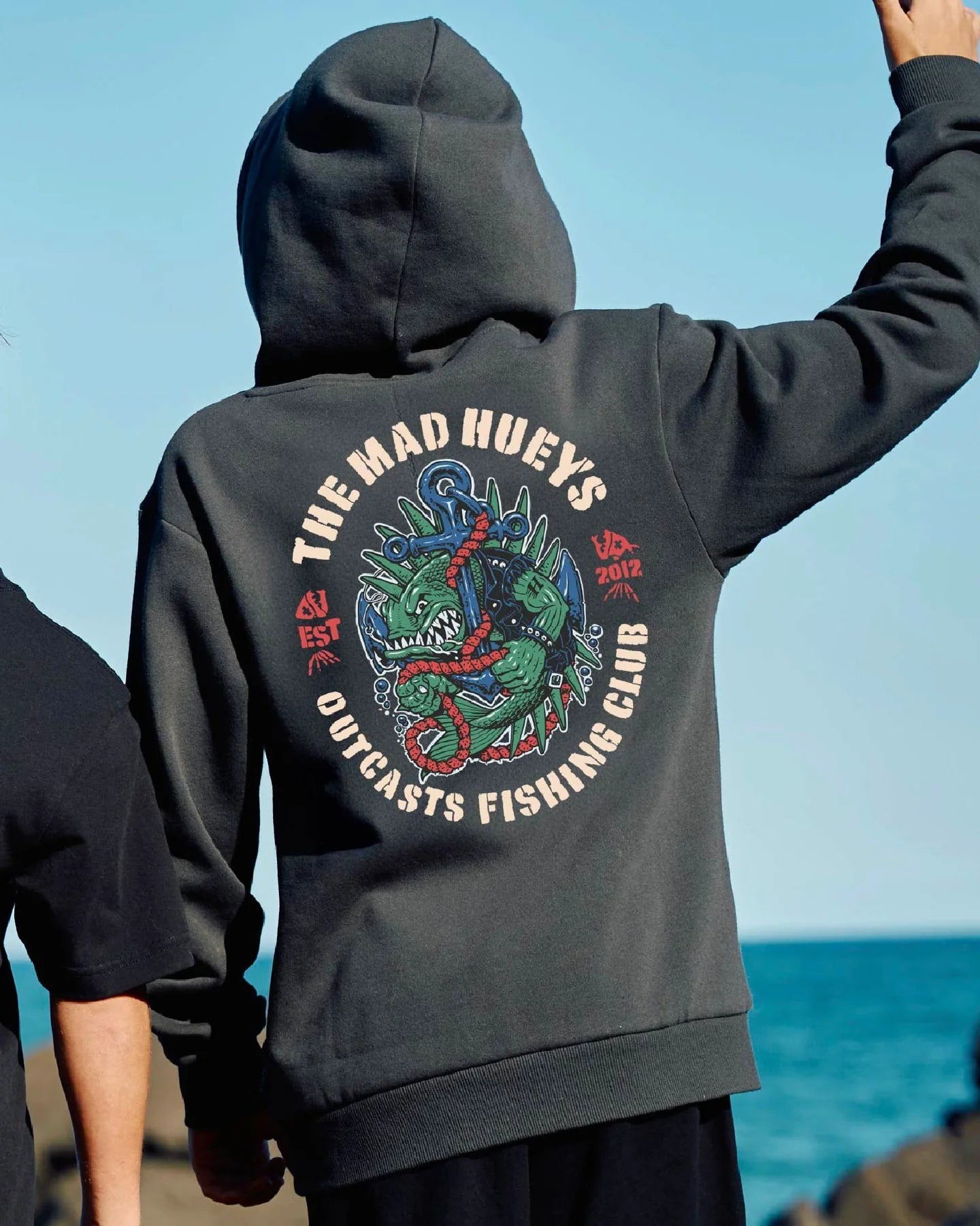 OUTCASTS | YOUTH HOODED PULLOVER - The Mad HueysH326B08001-VINTAGE BLACK-6