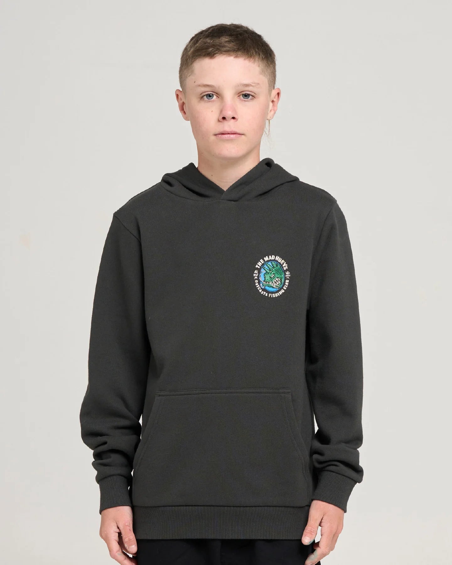 OUTCASTS | YOUTH HOODED PULLOVER - The Mad HueysH326B08001-VINTAGE BLACK-6