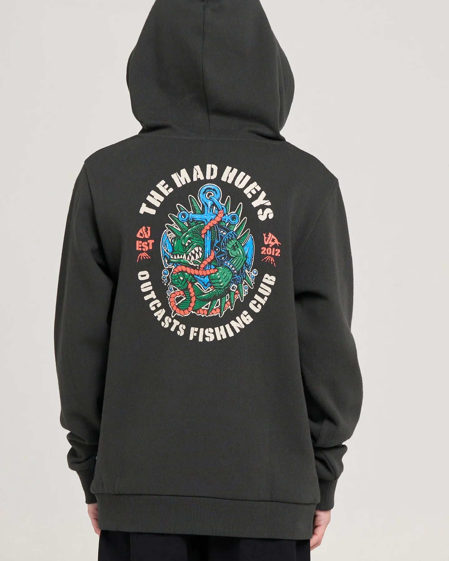 OUTCASTS | YOUTH HOODED PULLOVER - The Mad HueysH326B08001-VINTAGE BLACK-6