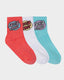 OVAL DOT MID SOCK 3 PACK - Santa CruzSG225 - SO04 - ROSE - WHITE - OCEAN