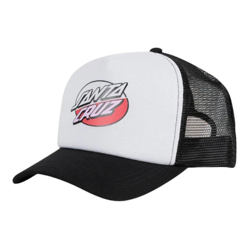 Oval Dot Splice Trucker Cap - Santa CruzSG224-HW04-Black/White-OSFM