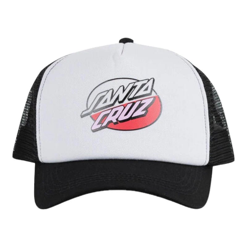 Oval Dot Splice Trucker Cap - Santa CruzSG224-HW04-Black/White-OSFM