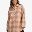 Over And Above - RoxyURJPF03008 - TJB8 - Paradiso Plaid Cafe Creme - L