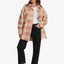 Over And Above - RoxyURJPF03008 - TJB8 - Paradiso Plaid Cafe Creme - L