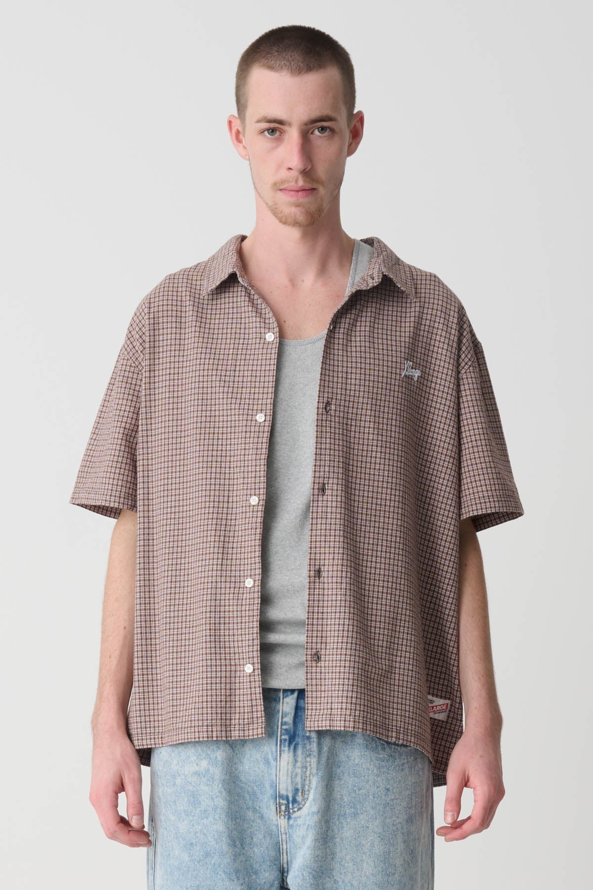 Oxford Script SS Shirt - XlargeXL024S3404 - Brown - L