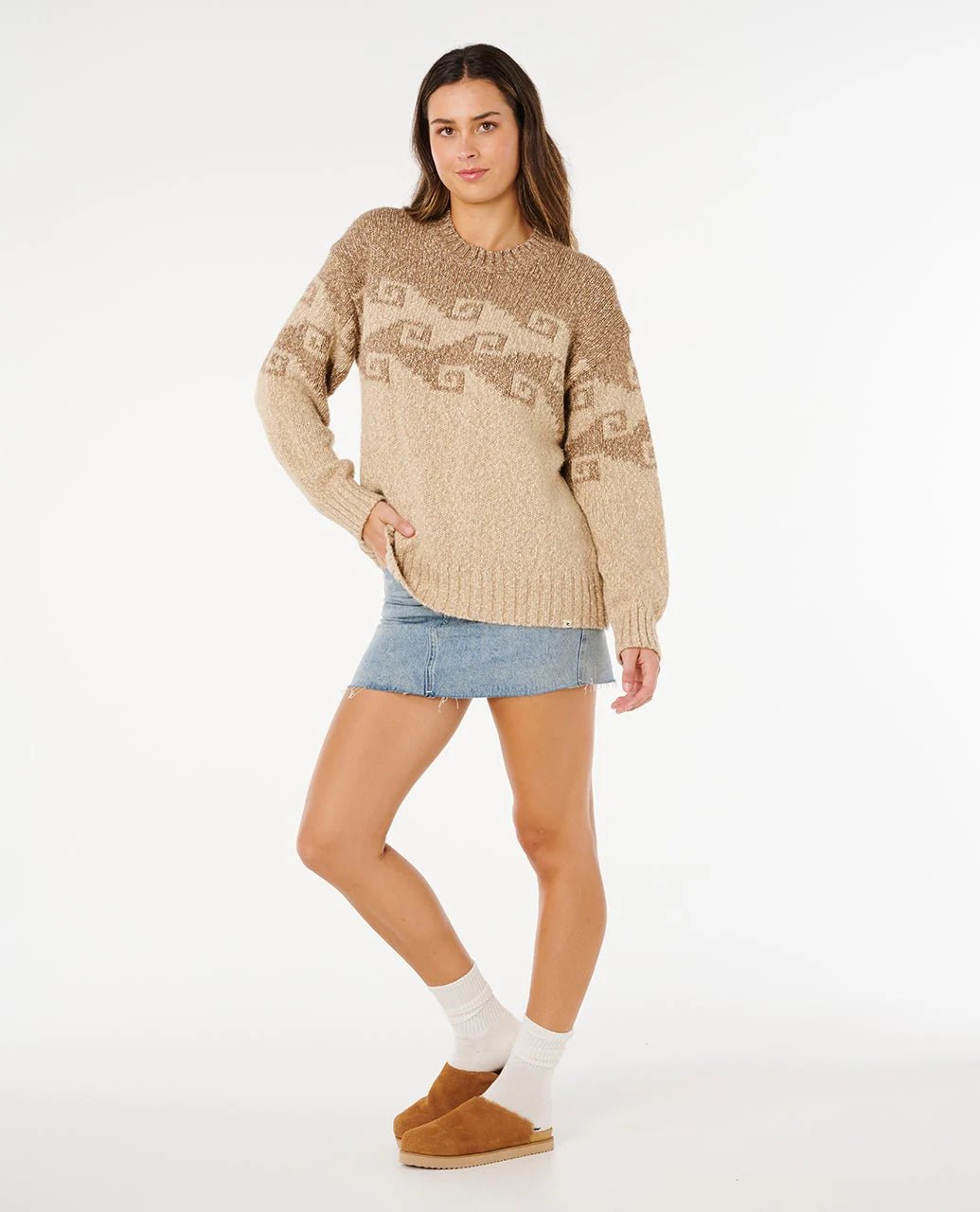PACIFIC COAST SWEATER - Rip Curl03GWKN-BROWN-2XS