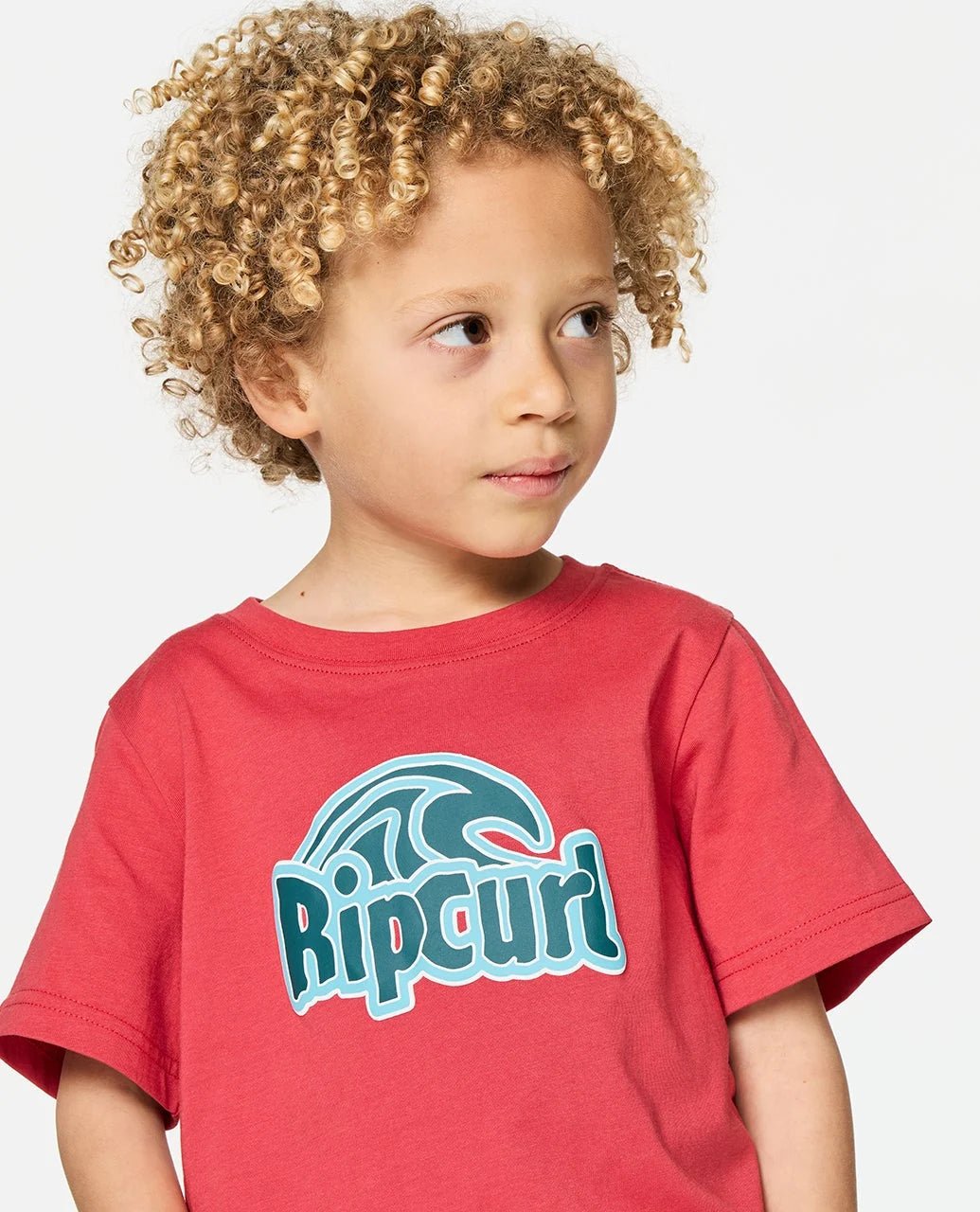 PADDLE OUT LWA TEE-BOY -Rip Curl03BTTE-Washed Red-7to8