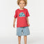 PADDLE OUT LWA TEE-BOY -Rip Curl03BTTE-Washed Red-7to8