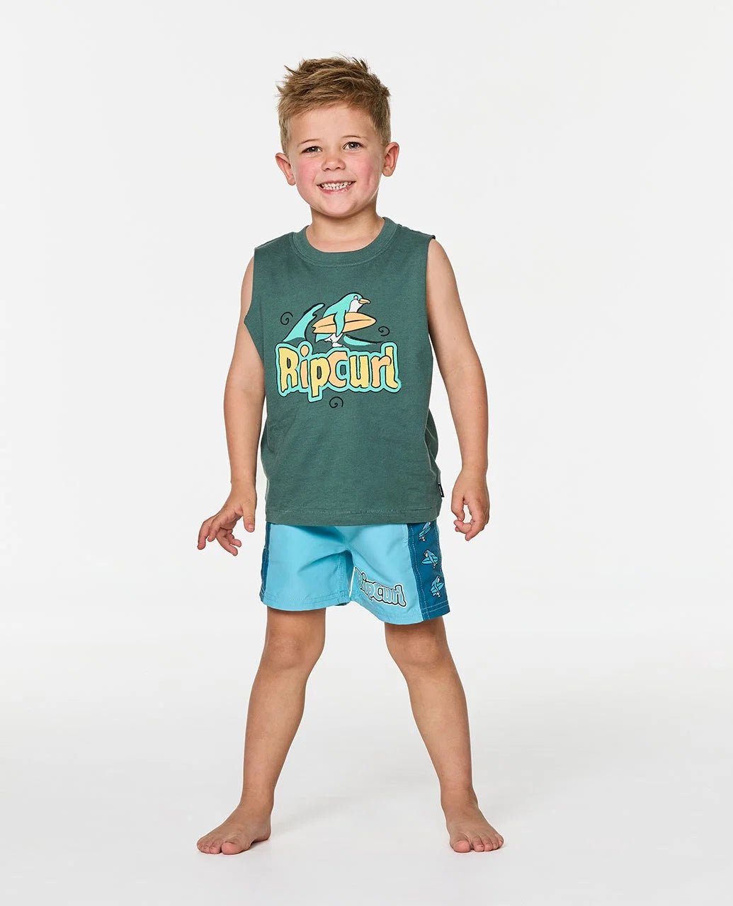 PADDLE OUT TANK-BOY -Rip Curl03ETTE-MUTED GREEN-1to2