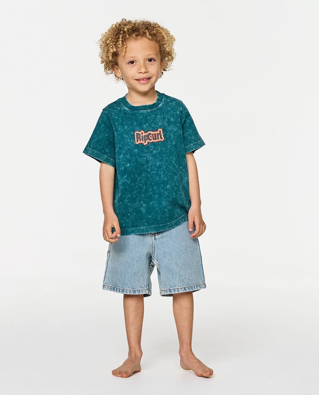 PADDLE OUT WASH TEE-BOY -Rip Curl03CTTE-BLUE GREEN-1to2