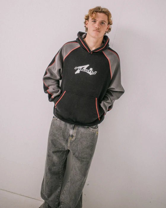 PANEKA HOODED FLEECE - RustyFTM1166-BLACK-S