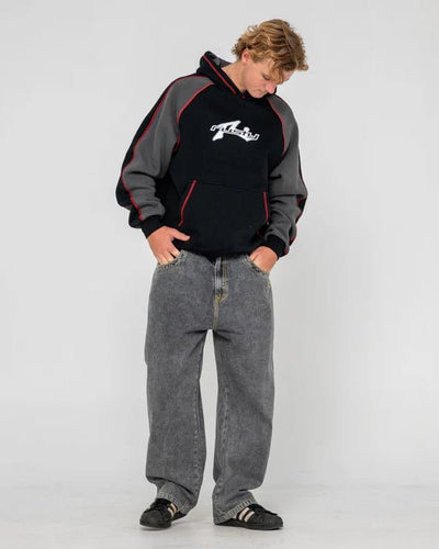 PANEKA HOODED FLEECE - RustyFTM1166-BLACK-S