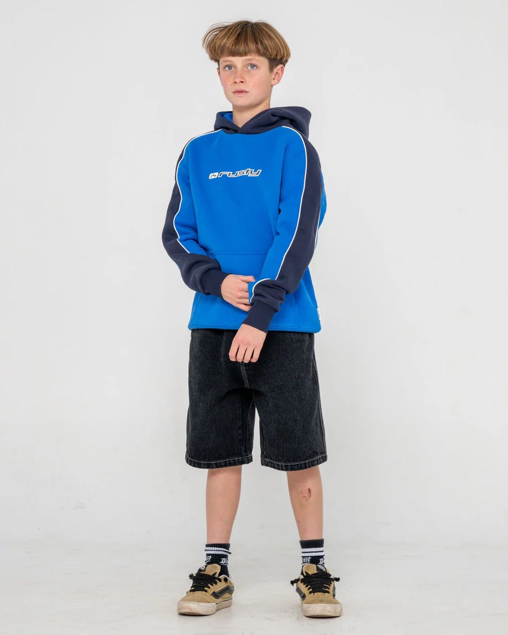 PANELA ANDERSON 2.0 HOODED FLEECE BOYS - RustyFTB0323-ROYAL BLUE-6