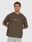 Paradise Built Oversize Box Crop Tee -ThrillsTH26-150F-Olive Night-S