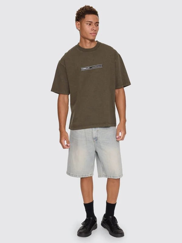Paradise Built Oversize Box Crop Tee -ThrillsTH26-150F-Olive Night-S