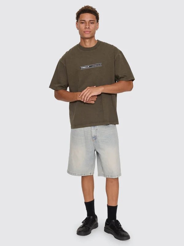 Paradise Built Oversize Box Crop Tee -ThrillsTH26-150F-Olive Night-S