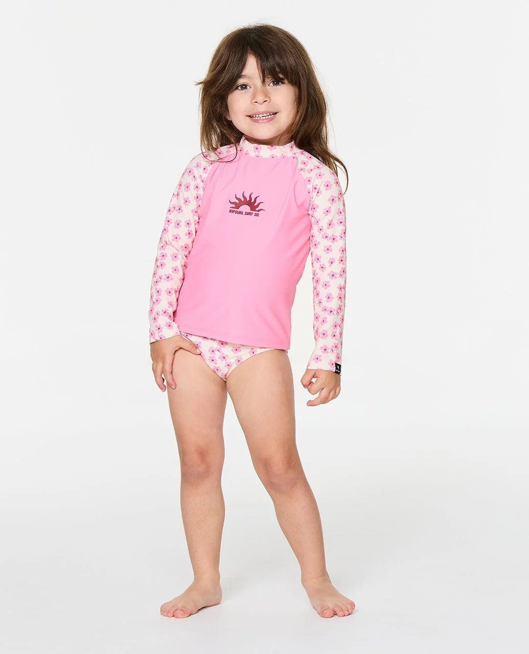 PARTY WAVE 2 PIECE SET - GIRL -Rip Curl147JRV-PEACH-3to4