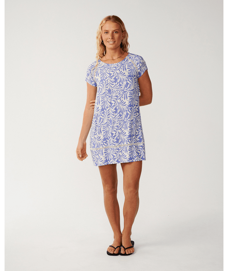 PARTY WAVE SHIFT DRESS -Rip Curl0AOWDR-WHITE/BLUE-2XS