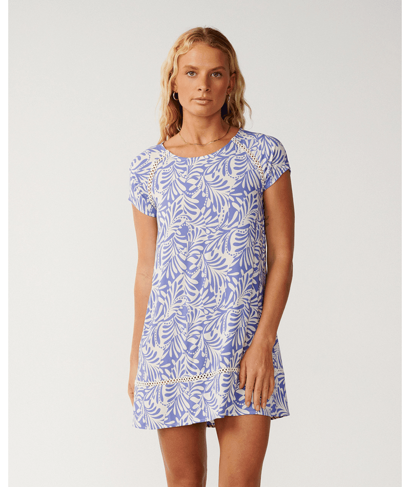PARTY WAVE SHIFT DRESS -Rip Curl0AOWDR-WHITE/BLUE-2XS