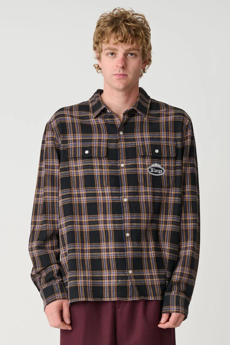 Patch Stripe LS Shirt - XlargeXL025W3400 - BLU - Blue - M