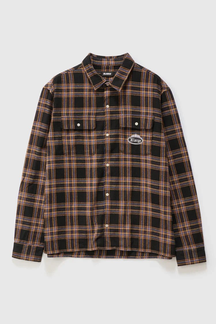 Patch Stripe LS Shirt - XlargeXL025W3400 - BLU - Blue - M