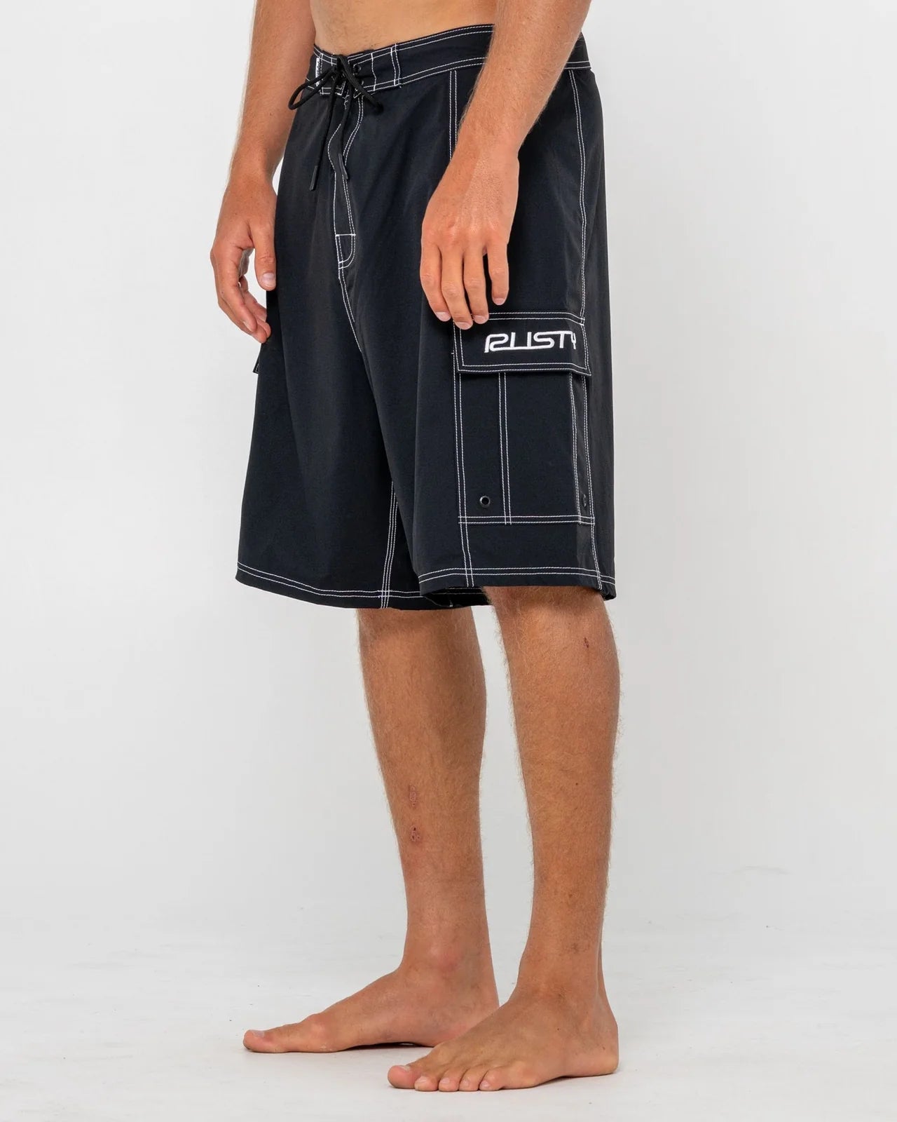 PICK POCKET FIXED WAIST BOARDSHORT - RustyBSM1681-BLACK 1-28