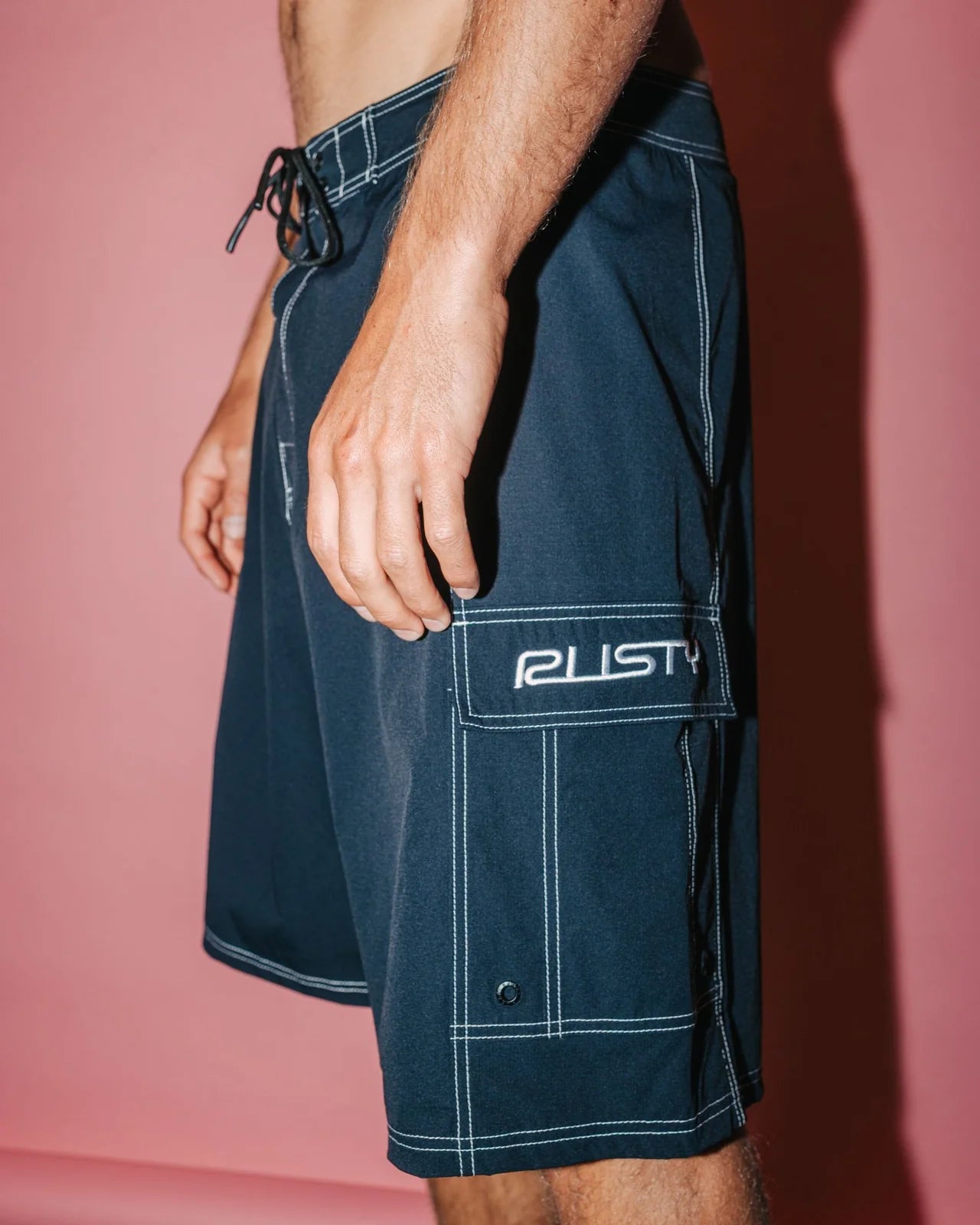 PICK POCKET FIXED WAIST BOARDSHORT - RustyBSM1681-BLACK 1-28