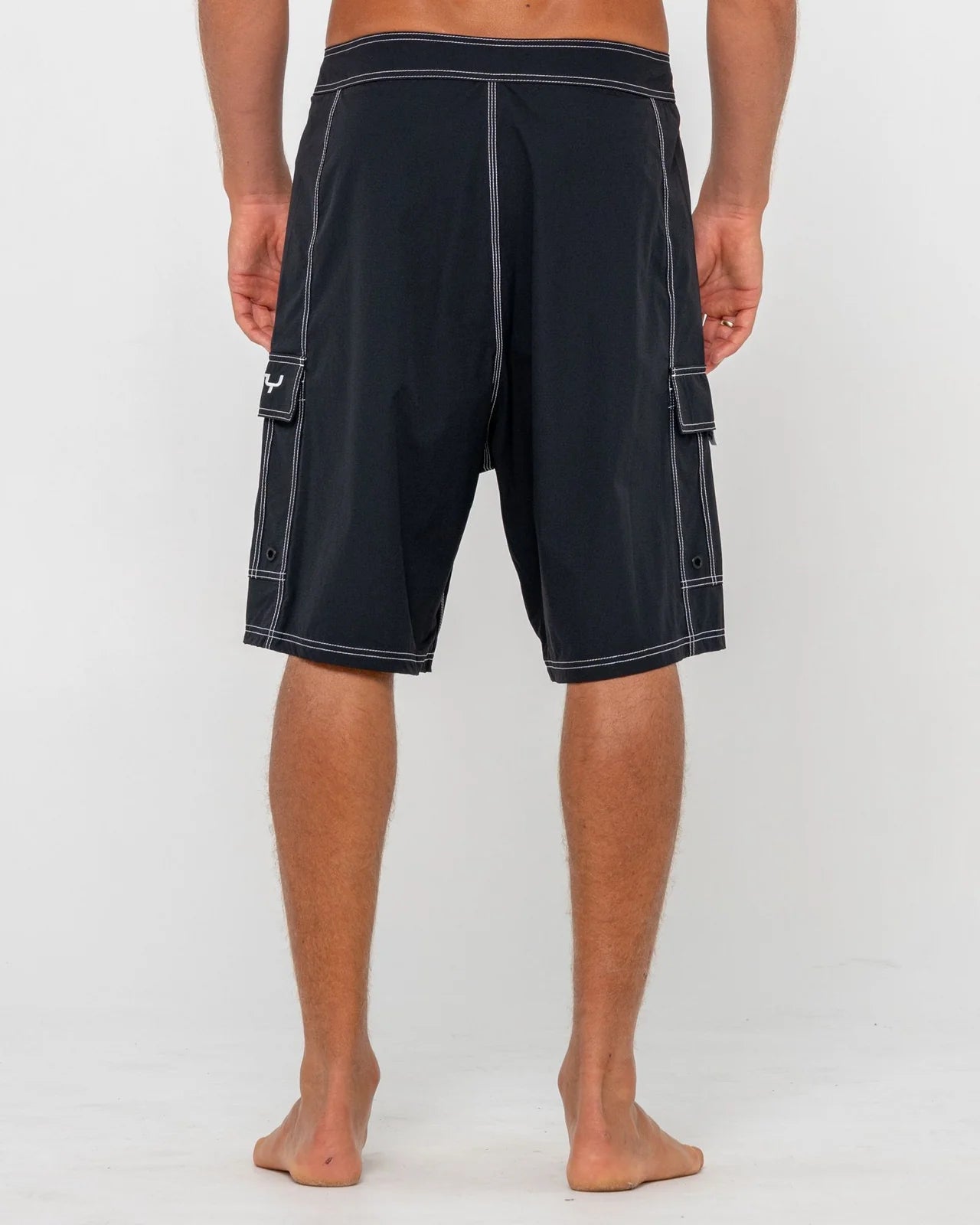 PICK POCKET FIXED WAIST BOARDSHORT - RustyBSM1681-BLACK 1-28