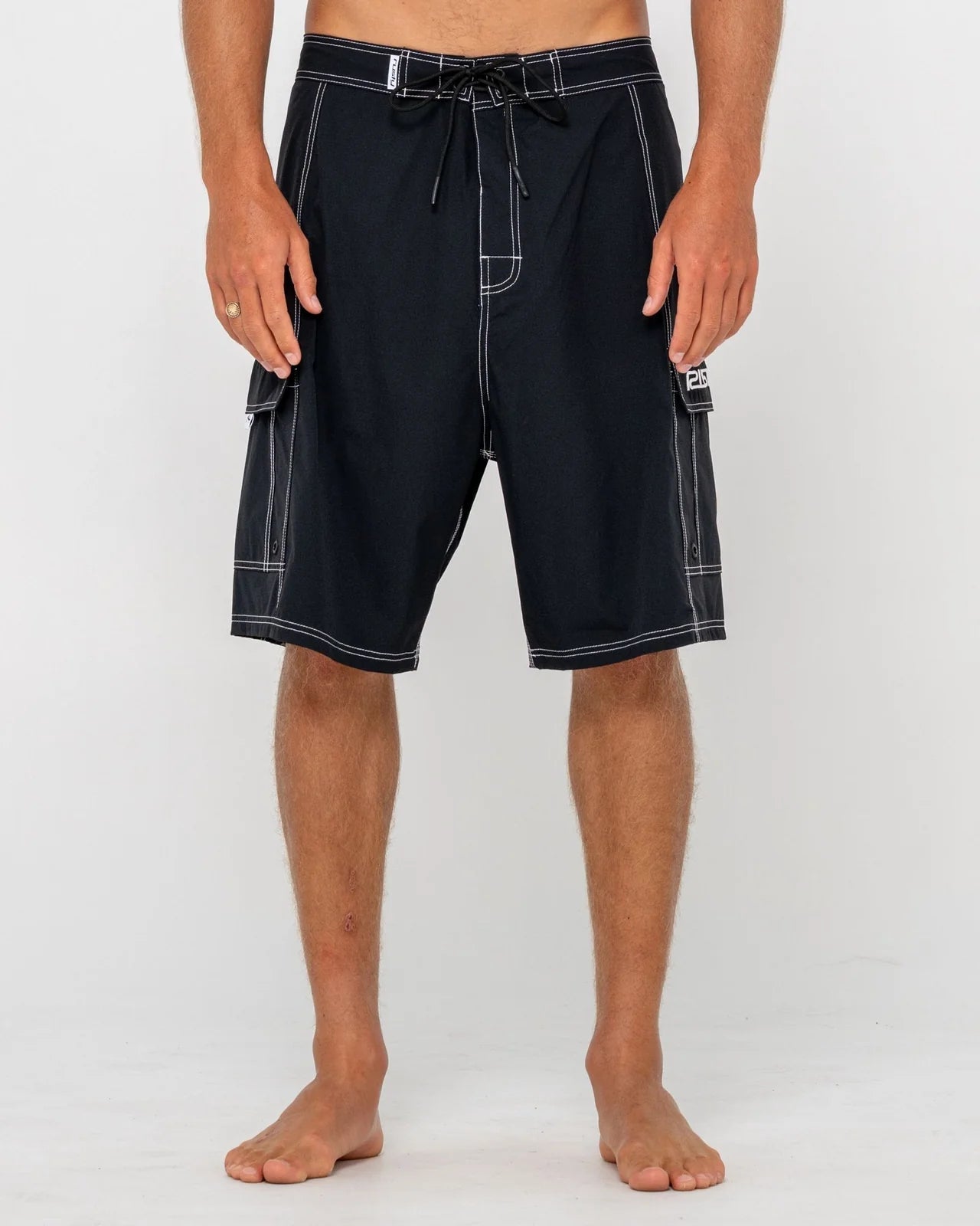 PICK POCKET FIXED WAIST BOARDSHORT - RustyBSM1681-BLACK 1-28