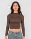 PLAIN JANE RUCHED LONG SLEEVE TOP - RustyFSL0716 - JAVA - 6