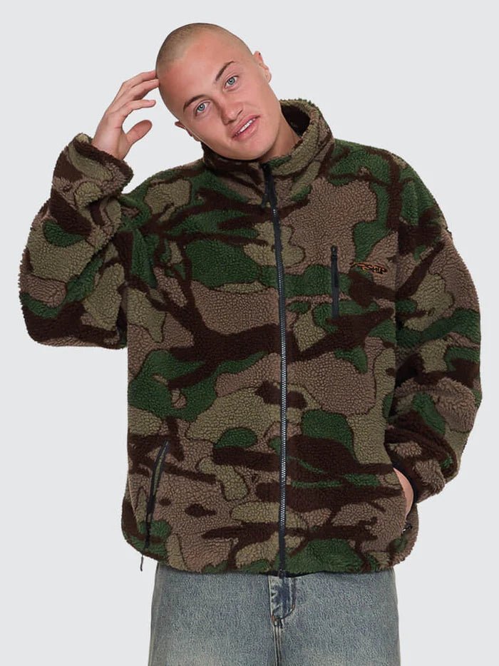 Plain Sight Sherpa Jacket - WorshipPA26-218F-Camo Green-XS