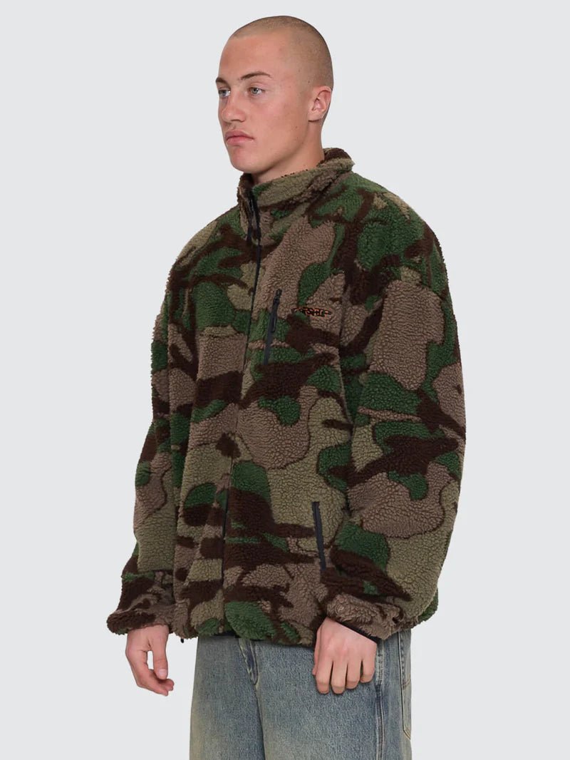 Plain Sight Sherpa Jacket - WorshipPA26-218F-Camo Green-XS