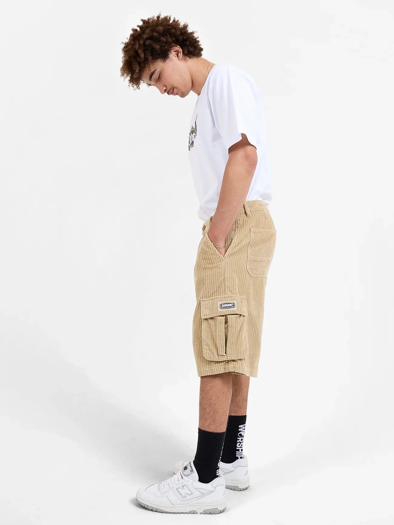 Podium Cord Cargo Short - WorshipPH24 - 303F - Faded Khaki - 28