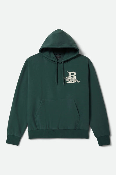 PREDATOR RELAXED HOODIE - Brixton22952-PRIMAL GREEN WORN WASH-S