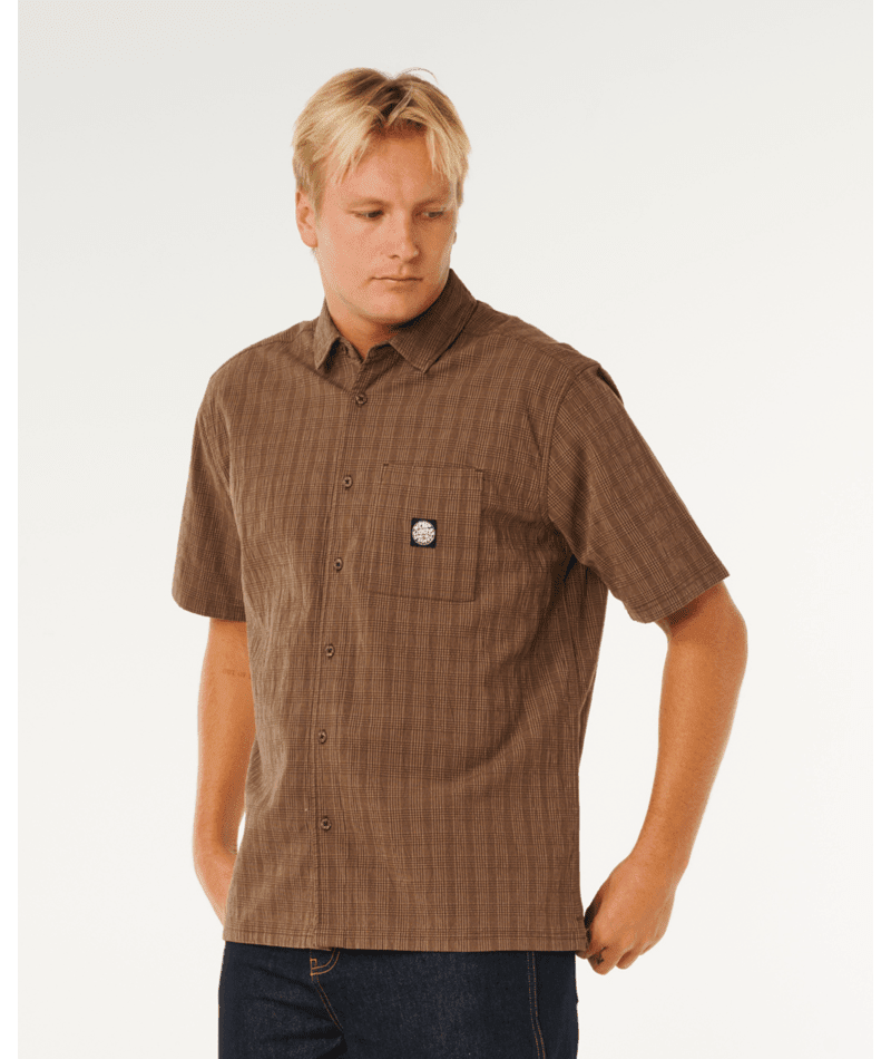 PREMIUM SURF CHECK S/S -Rip Curl06OMSH-COFFEE-M