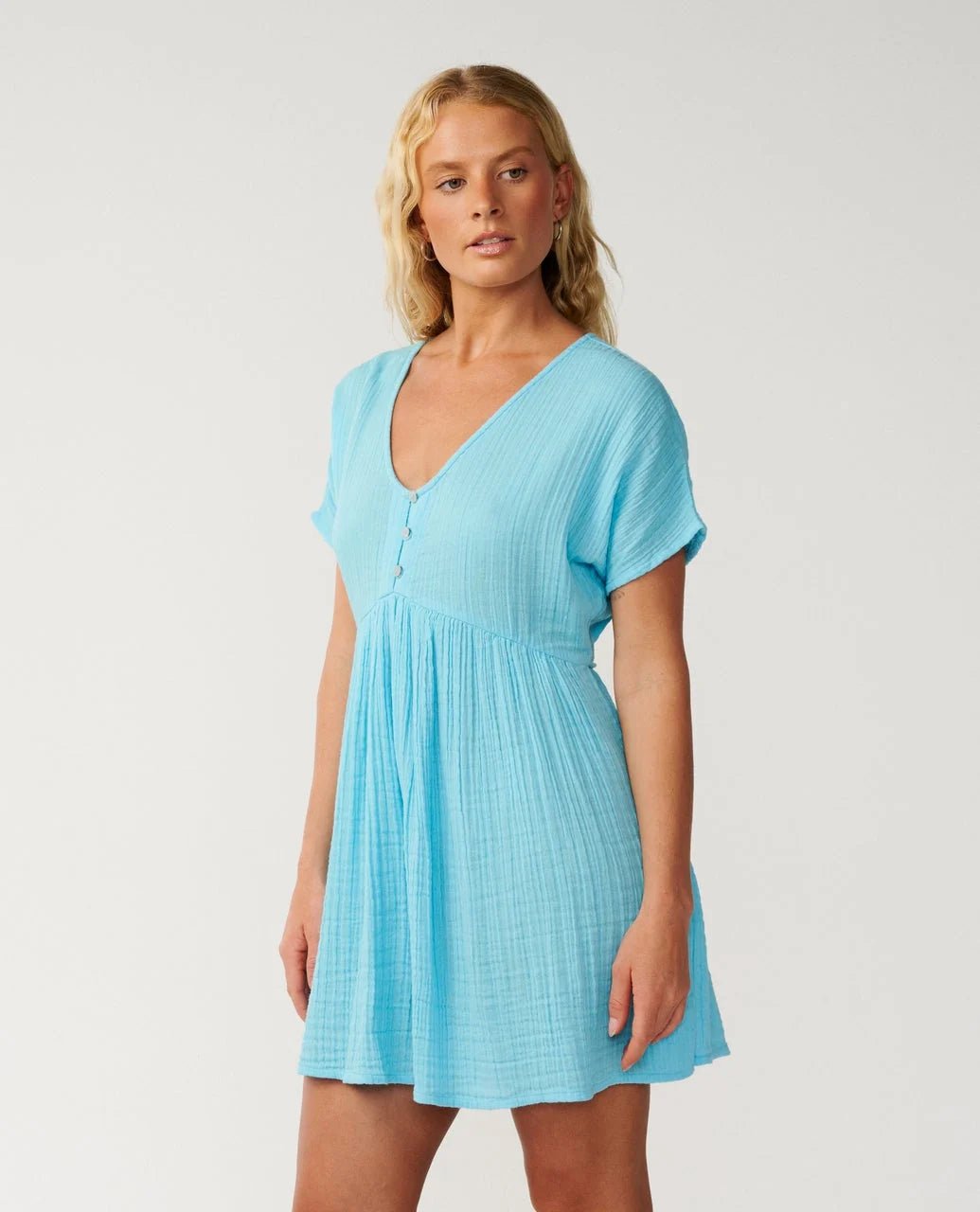 PREMIUM SURF S/S DRESS -Rip Curl08GWDR-SKY BLUE-M