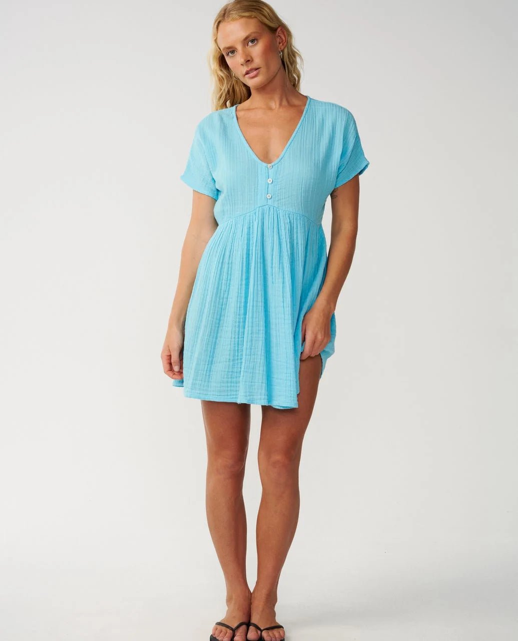 PREMIUM SURF S/S DRESS -Rip Curl08GWDR-SKY BLUE-M