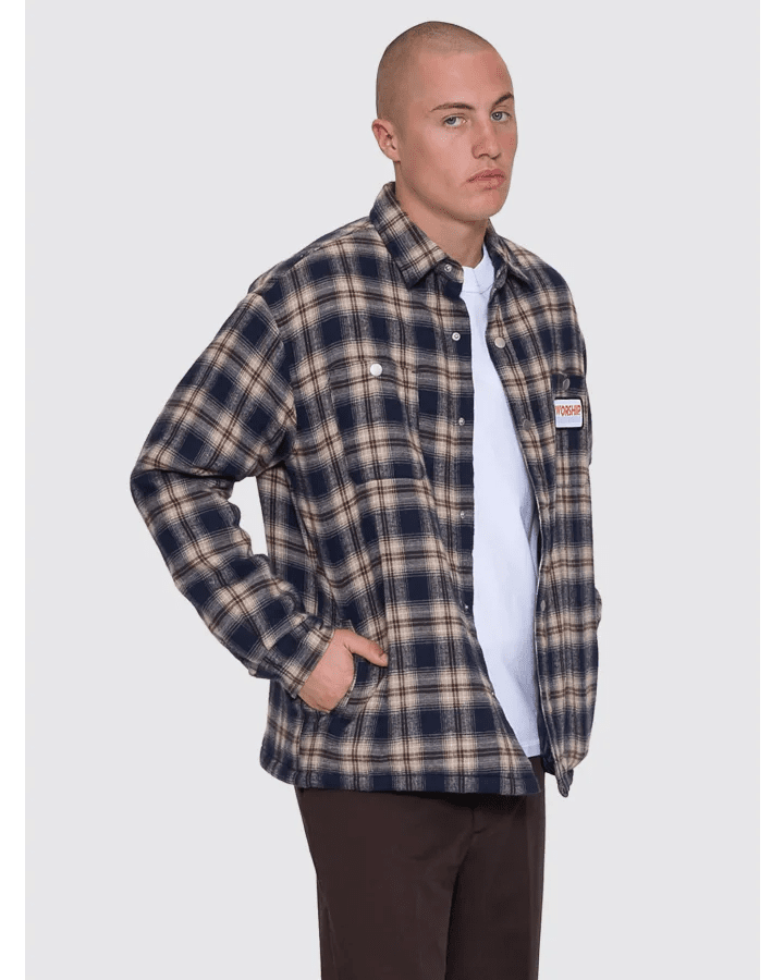 Preparation Quilted Shacket - WorshipPA26-225E-Blue-M