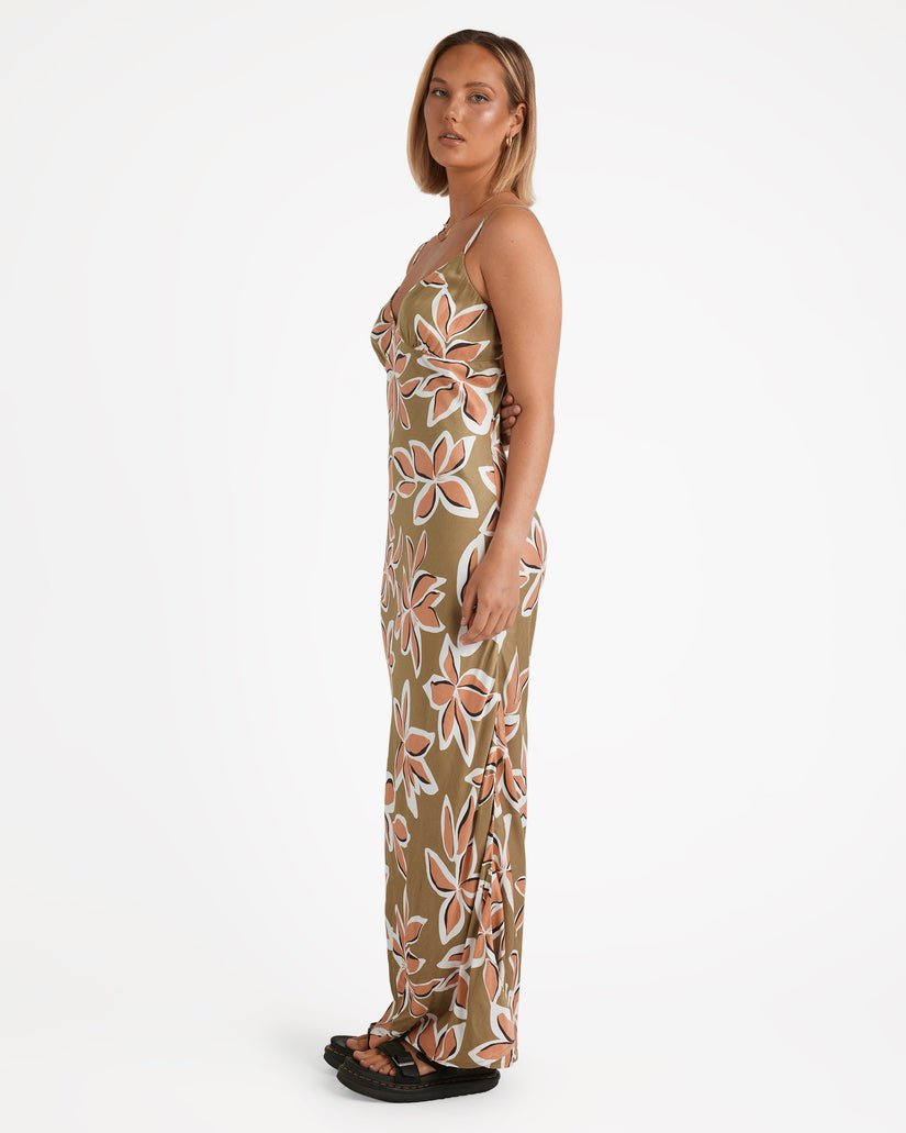 PSYCHONIC SLIPPY DRESS - VolcomB1332571 - LIGHT ARMY - 8